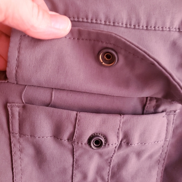 Prana Women's Grey/green Convertible Hiking Pants Size 8 - Picture 10 of 11